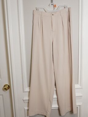 Rewash Wide Leg Crop Pant - Light Sand, Size 7/28